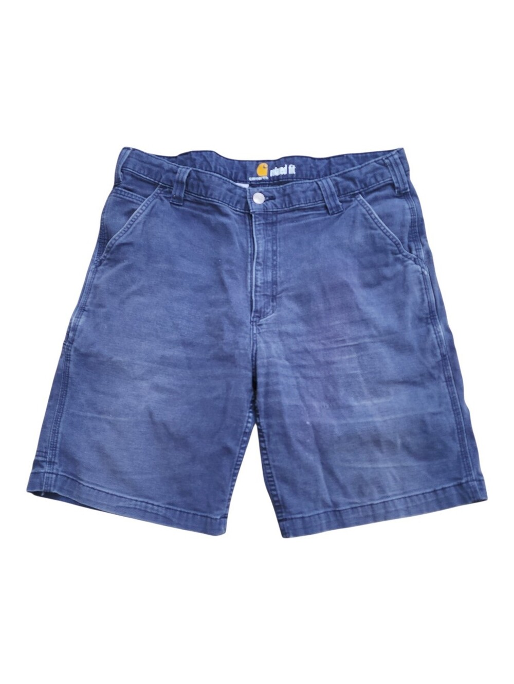 Carhartt Shorts Mens 36 Blue Relaxed Fit Canvas Cargo Workwear Utility Inseam 8"